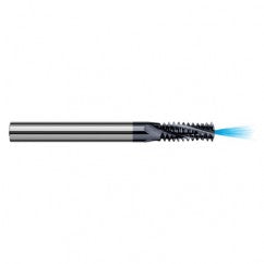 0.1800″ Cutter Diameter × 0.5000″ (1/2″) Length of Cut Carbide Multi-Form 1/4″-28 Thread Milling Cutter Coolant Through, 3 Flutes, AlTiN Coated - Benchmark Tooling