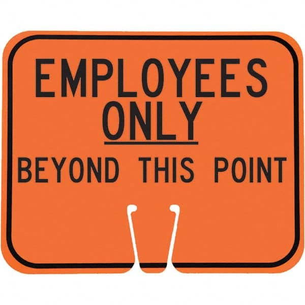 PRO-SAFE - "Notice - Employees Only Beyond This Point", 12-1/2" Wide x 10-1/2" High, ABS Safety Sign - Benchmark Tooling