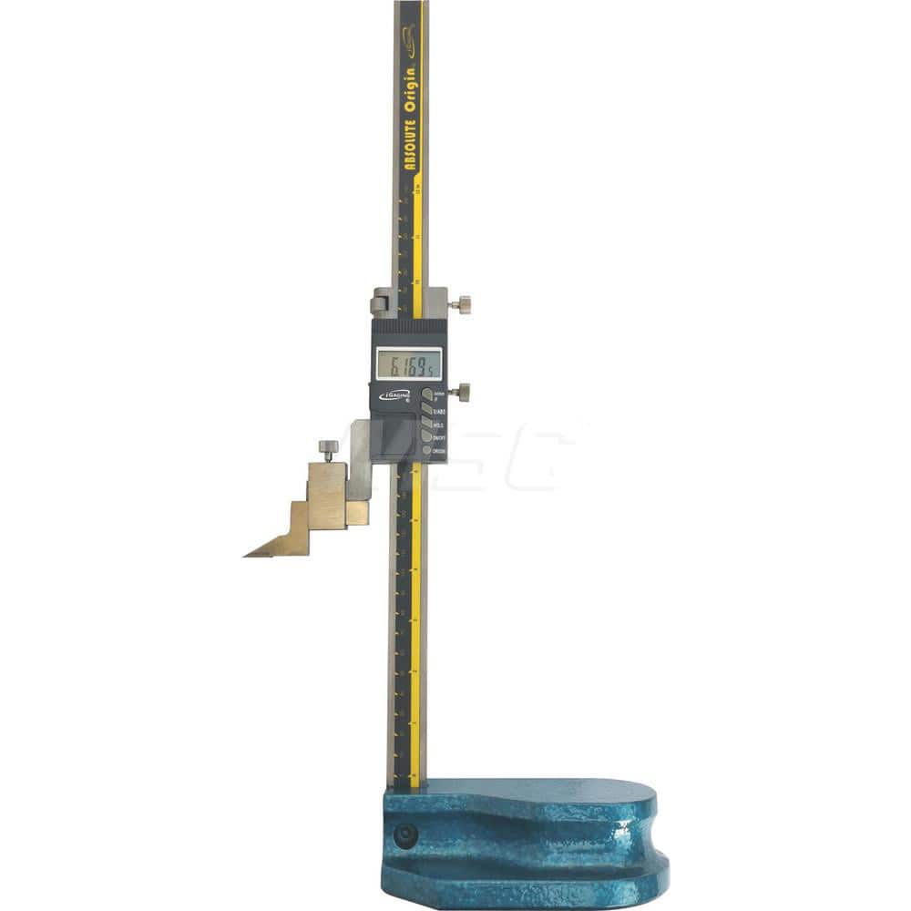 Electronic Height Gage: 12″ Max, 0.0005″ Resolution, ± 0.002″ Accuracy