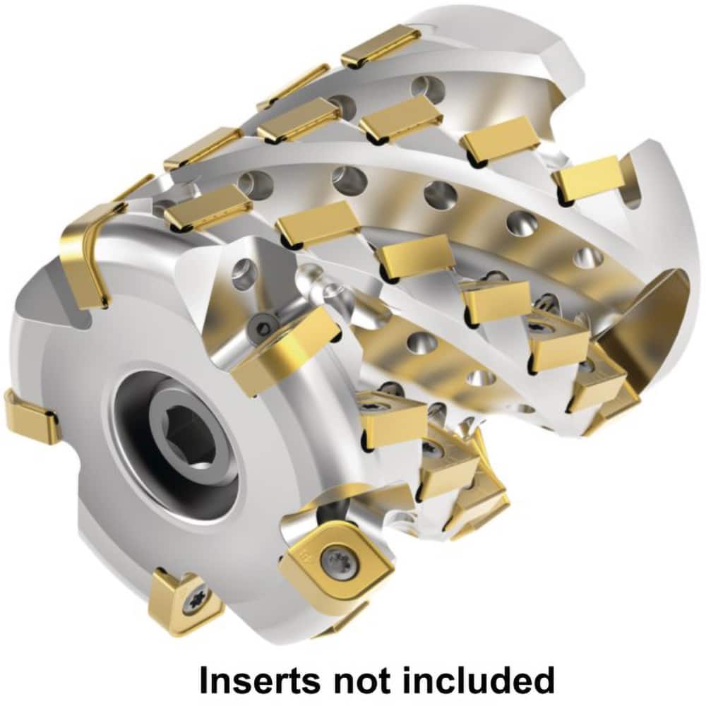 Indexable Square-Shoulder Face Mill: 10S100ZU4AP303Z40R48, 3.0338″ Max Cutting Depth Uses 40, SNHJ100464SNGDH & SNHJ100408SNGDH Inserts, Through Coolant, Series HARVI Ultra 8X