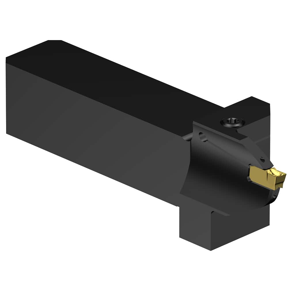 Indexable Grooving Toolholder: QS-QI-LFJ20C2525-023B, Internal Left Hand, 1.7717″ Max Groove Width 0.9843″ Shank Height, Through Coolant