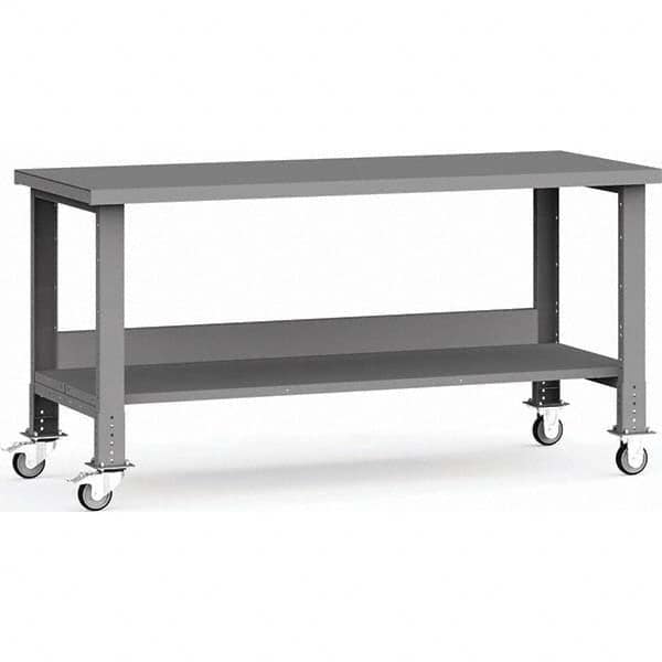 Rousseau Metal - Mobile Work Benches Type: Mobile Workbench Length: 72 (Inch) - Benchmark Tooling
