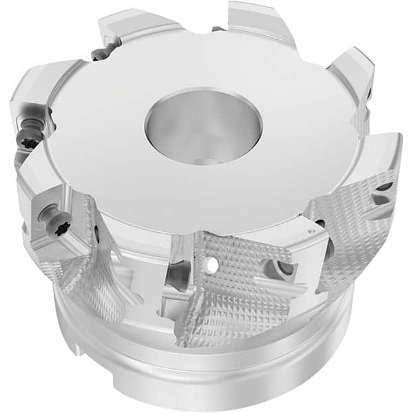 Indexable Square-Shoulder Face Mill: R220.69-03.00-XO16-8A, 3'' Cut Dia, 1.0000″ Arbor Hole Dia, Uses 8, XOMX & XOEX Inserts, Through Coolant, Series R220.69