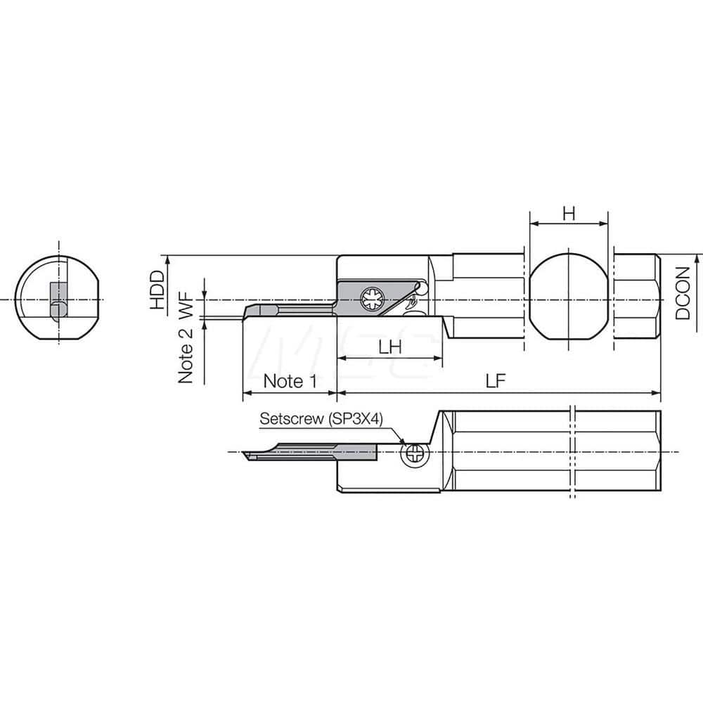 Indexable Boring Bar: S22KSVNR12SN, 0.85 mm Min Bore, 22.00 mm Shank Dia, N/A Steel Screw, Uses VNBR ™, VNBTR ™, VNGR ™, VNFGR ™ & VNTR ™ Inserts