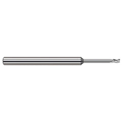 Square End Mill: 5/8'' Dia, 15/16'' LOC, 5/8'' Shank Dia, 8'' OAL, 4 Flutes, Solid Carbide Single End, Uncoated, 30 ° Helix, Centercutting, RH Cut, RH Flute