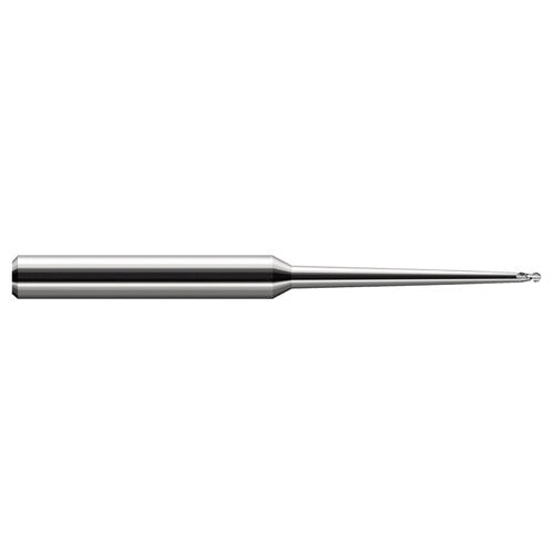 1/4″ Dia. × 3/8″ Shank × 3/8″ DOC × 4″ OAL, Carbide Uncoated, 2 Flute, Ballnose End Mill - Exact Industrial Supply