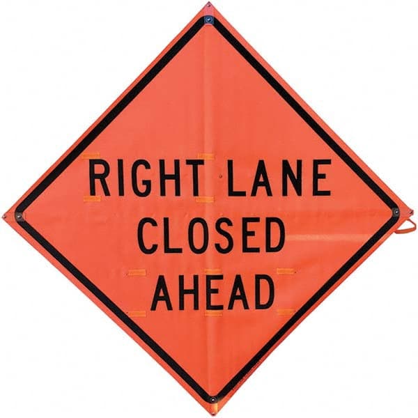 VizCon - "Men Working," 48" Wide x 48" High Vinyl Construction Roadway Sign - Benchmark Tooling