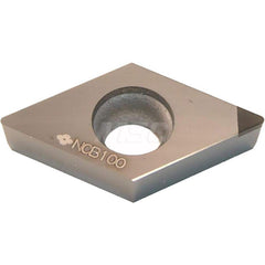 Turning Insert:  NUDCGA32.52 NCB100,  Cubic Boron Nitride Uncoated Finish,  Neutral,  0.0827″ Long,  0.0315″ Corner Radius,  55.0 ° N/A Diamond,  Series  NCB100
