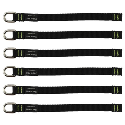 3700 2X-Long Black Web Tool Tails 2Lb 6-Pack - Benchmark Tooling