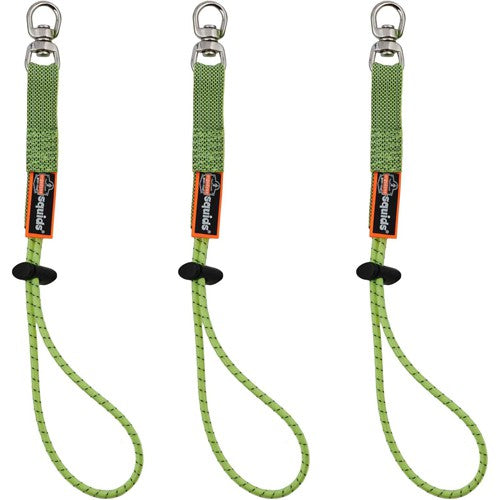 3713 Standard Lime Elastic Loop Tool Tail Swivel - 10Lbs 3-Pack - Benchmark Tooling