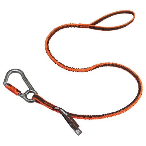 3108F Standard Orange Tool Lanyard Single Locking Carabiner - 15Lbs - Benchmark Tooling