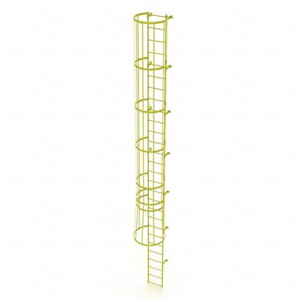 TRI-ARC - Rolling & Wall Mounted Ladders & Platforms Type: Fixed Ladder Style: Safety Cage - Benchmark Tooling
