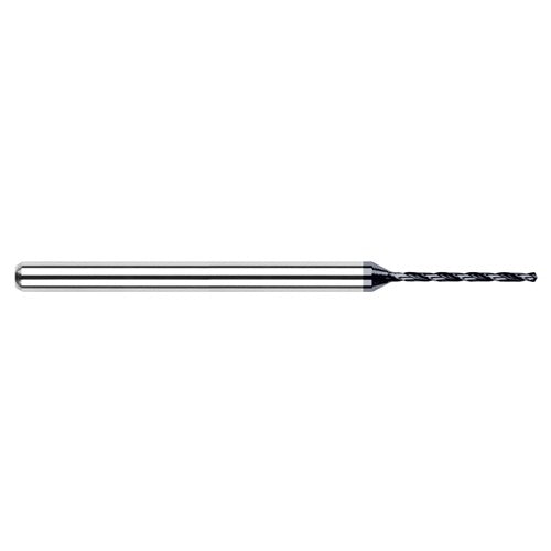 0.036″ Dia. × 1/8″ Shank × 0.395″ Flute Length × 1-1/2″ OAL, 130°, AlTiN, 2xD Flute, Round Solid Carbide Drill
