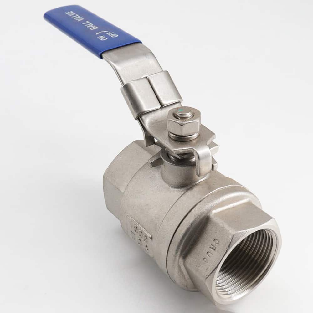 Guardian Worldwide - Ball Valves; Type: Ball Valve ; Pipe Size (Inch): 2-1/2 ; Material: Stainless Steel ; Style: Inline 2-Way ; End Connections: FNPT x FNPT ; Port Type: Full - Exact Industrial Supply