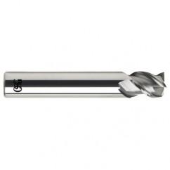 3/4 Dia. x 4 Overall Length 3-Flute .060 C/R Solid Carbide SE End Mill-Round Shank-Center Cutting-Uncoated - Benchmark Tooling
