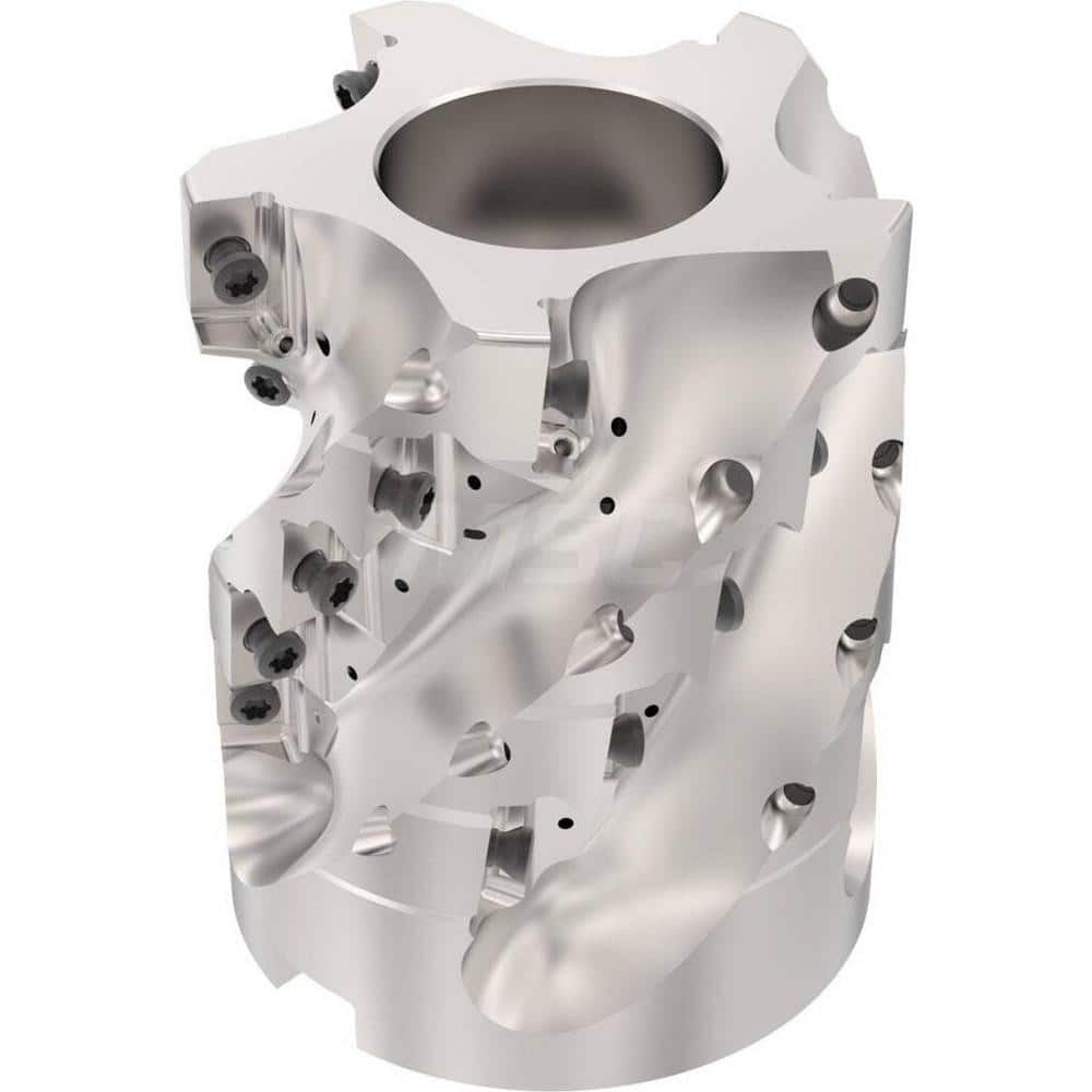 Indexable Square-Shoulder Face Mill: R220.6903.002.79XO165A, 3'' Cut Dia, 1.2500″ Arbor Hole Dia, 2.7950″ Max Cutting Depth Uses 25, XOxX1605 Inserts, Through Coolant, Series Turbo 16 Helical
