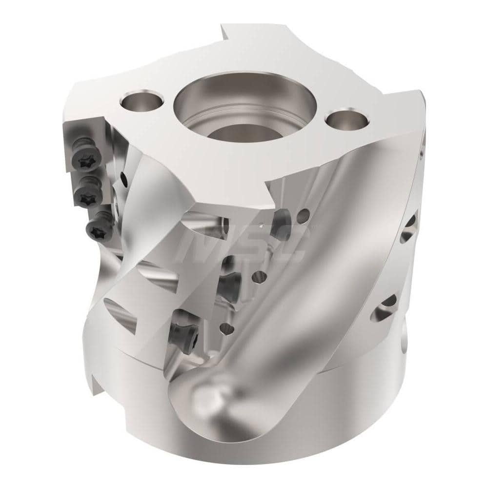 Indexable Square-Shoulder Face Mill: R220.690008004618.4BAN, 32.0000″ Arbor Hole Dia, Uses 12, XOMX1806 & XOEX1806 Inserts, Through Coolant, Series R220.69