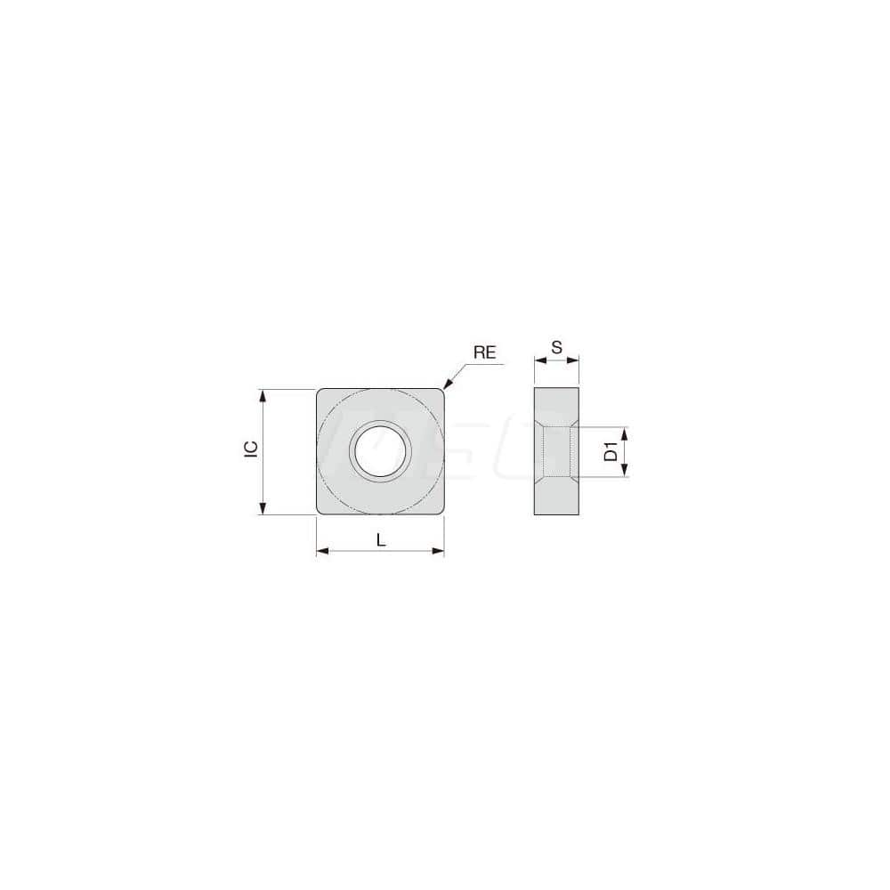 Turning Insert:  SNMM868TUS T9225,  Solid Carbide TiCN, Al2O3 & TiN Finish,  Neutral,  1″ Inscribed Circle,  0.1260″ Corner Radius,  90.0 ° N/A Square,  Series  SNMM