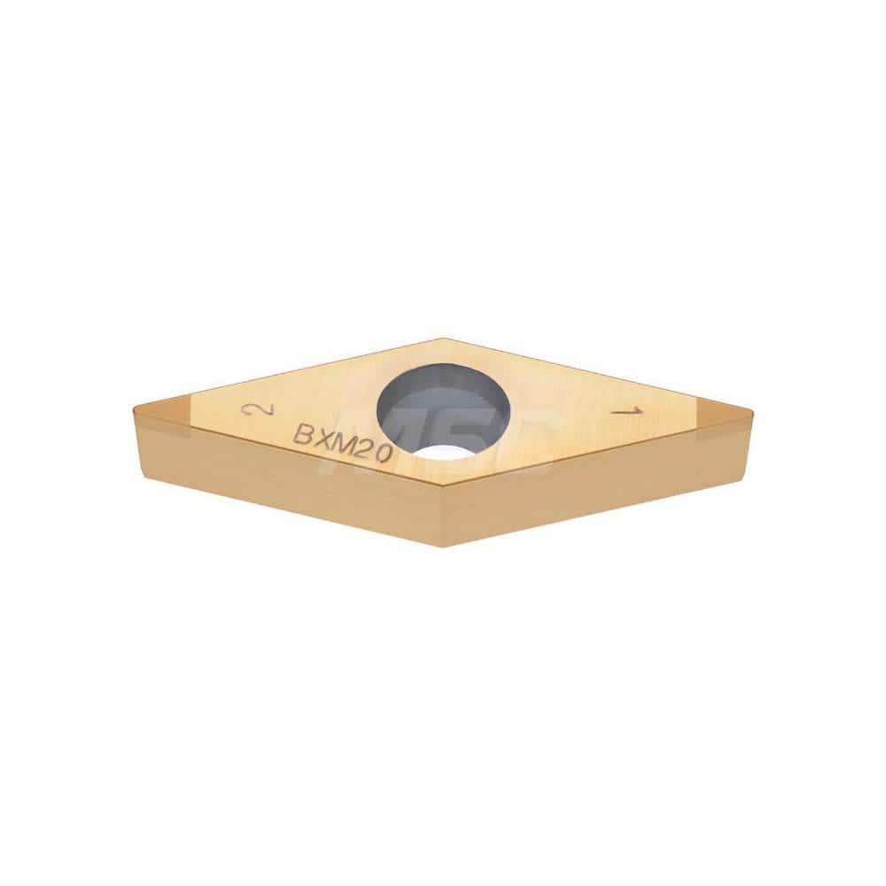 Turning Insert: 2QP-VBMW331 BX310, Polycrystalline Cubic Boron Nitride Uncoated Finish, Neutral, 3/8″ Inscribed Circle, 0.0160″ Corner Radius, 35.0 ° N/A Diamond, Series VBMW