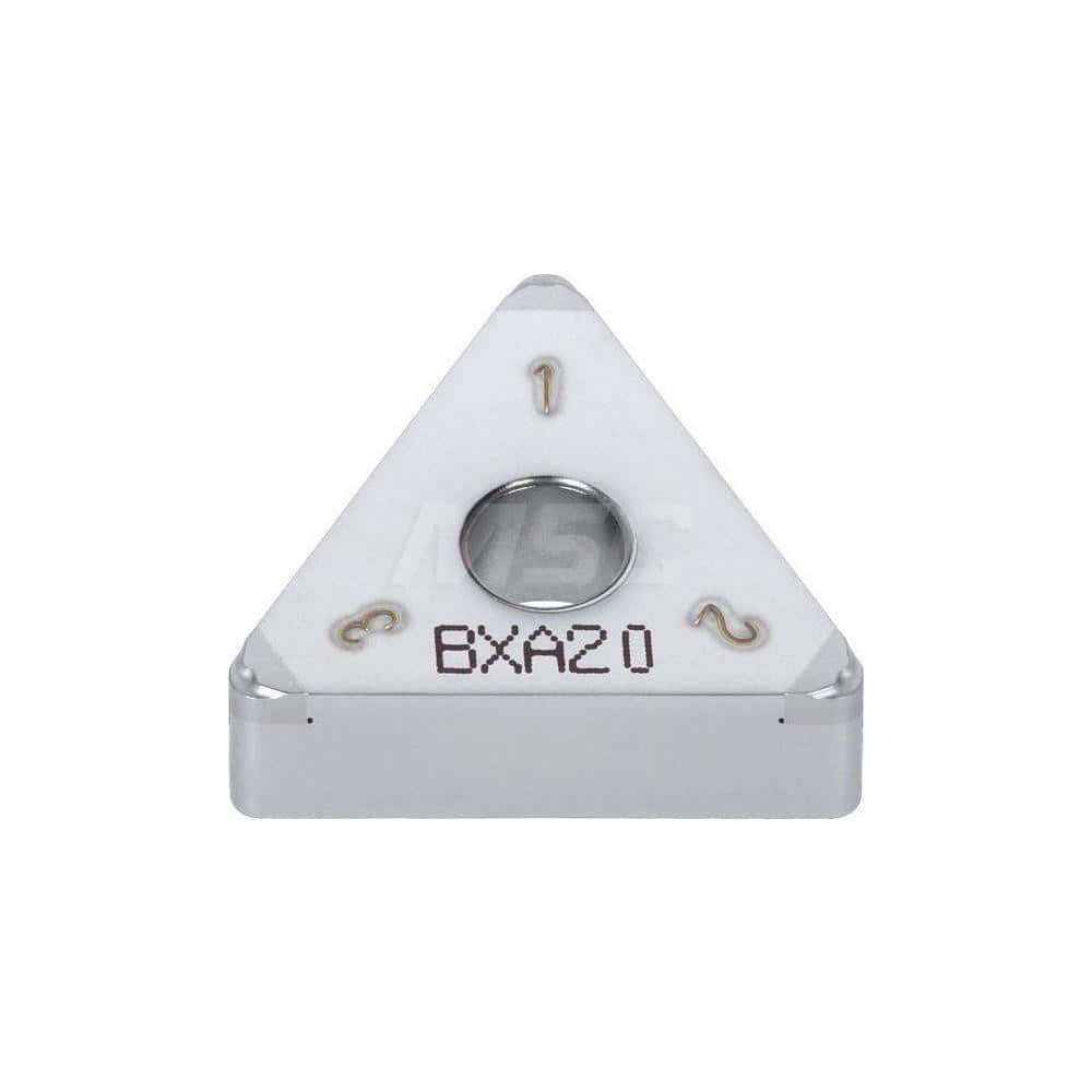 Turning Insert:  3QP-TNGM332HP BXA20,  Polycrystalline Cubic Boron Nitride Coated Finish,  Neutral,  3/8″ Inscribed Circle,  0.0310″ Corner Radius,  60.0 ° N/A Triangle,  Series  TNGM