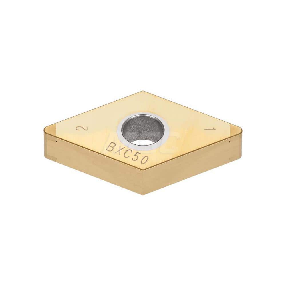 Turning Insert: 4QP-DNGA431 BXA30, Polycrystalline Cubic Boron Nitride TiAlN Finish, Neutral, 1/2″ Inscribed Circle, 0.0160″ Corner Radius, 55.0 ° N/A Diamond, Series DNGA