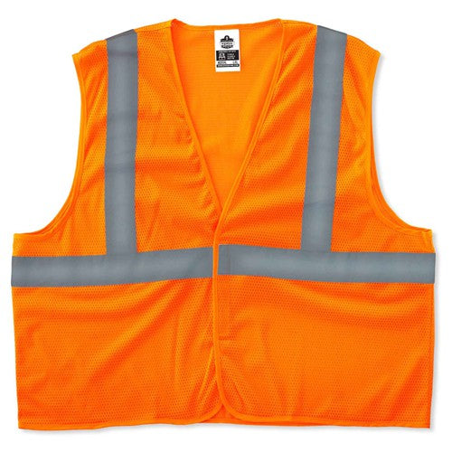8205HL L/ XL Econo 2 Hook & Loop Orange Vest - Benchmark Tooling