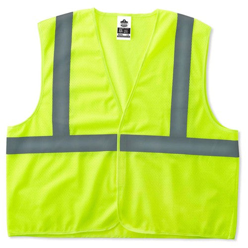 8205HL 4 XL/5 XL Econo 2 Hook & Loop Lime Vest - Benchmark Tooling