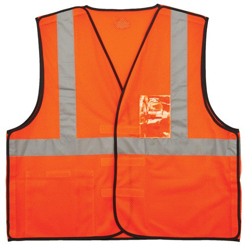 8216BA 2/3 XL Orange Breakaway Mesh Vest Type R Class 2 W/Id Holder - Benchmark Tooling