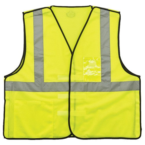 8216BA 4/5 XL Lime Breakaway Mesh Vest Type R Class 2 W/Id Holder - Benchmark Tooling