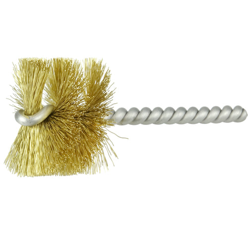 1 1/2″ Power Tube Brush-0.008″ Brass, 1 Brush Length - Non-Sparking Wire Wheel - Benchmark Tooling