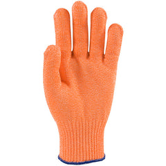 22-760OR/XS SS Engineered Yarn Glove - S-steel wire core & Dyneema Yarn - w/poly - Medium Weight - orn - 10 Gg - Exact Industrial Supply