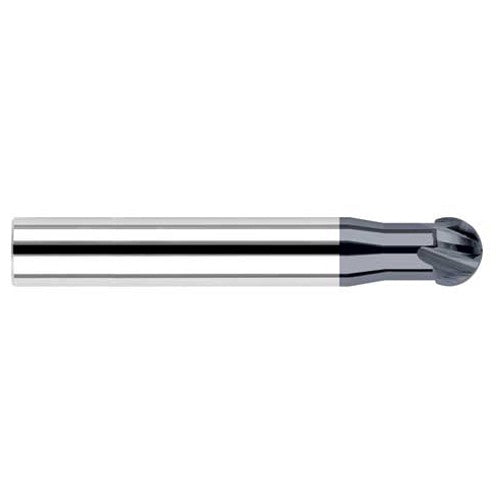 Undercutting End Mills - 0.3750″ (3/8″) Cutter Diameter × 2.2500″ (2-1/4″) Neck Length × 220° Carbide Undercutting End Mill, 4 Flutes, AlTiN Coated - Exact Industrial Supply