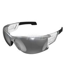 Safety Glass: Anti-Fog & Scratch-Resistant, Polycarbonate, Smoke Lenses, Full-Framed Clear Frame, Wraparound, Adjustable