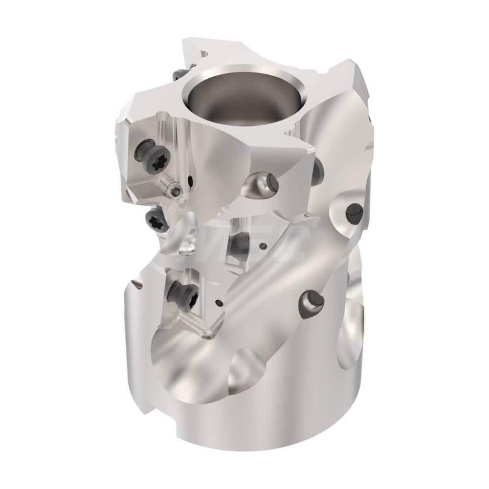 Indexable Square-Shoulder Face Mill: R220.6902.001.69XO164A, 2'' Cut Dia, 1.0000″ Arbor Hole Dia, 1.6930″ Max Cutting Depth Uses 12, XOxX1605 Inserts, Through Coolant, Series Turbo 16 Helical