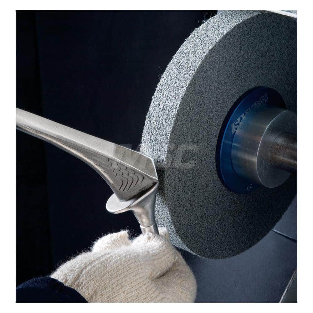 Deburring Wheel: 8″ Dia, 1/2″ Face Width, Silicon Carbide Convolute Wheel