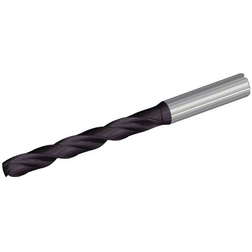 12.5 mm Dia. × 14 mm Shank × 108 mm Flute Length × 155 mm OAL, 132°, TiAlN, Coolant Thru, Round Solid Carbide Drill - Exact Industrial Supply