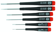6 Piece - Precision Slotted Screwdriver Set - #26090 - 1.5 - 4.0mm - Benchmark Tooling