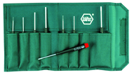 8 Piece - Precision Slotted & Phillips Screwdriver Set - #26199 - Slotted 1.0 - 4.0mm Phillips #000 - 1 - Canvas Pouch - Benchmark Tooling