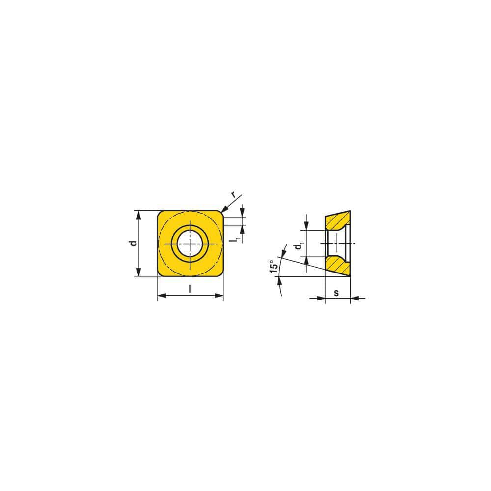 Milling Insert: SDMT 120508ER-F50 CTPM245, CTPM245, Solid Carbide N/A Finish, 1.0000″ OAW
