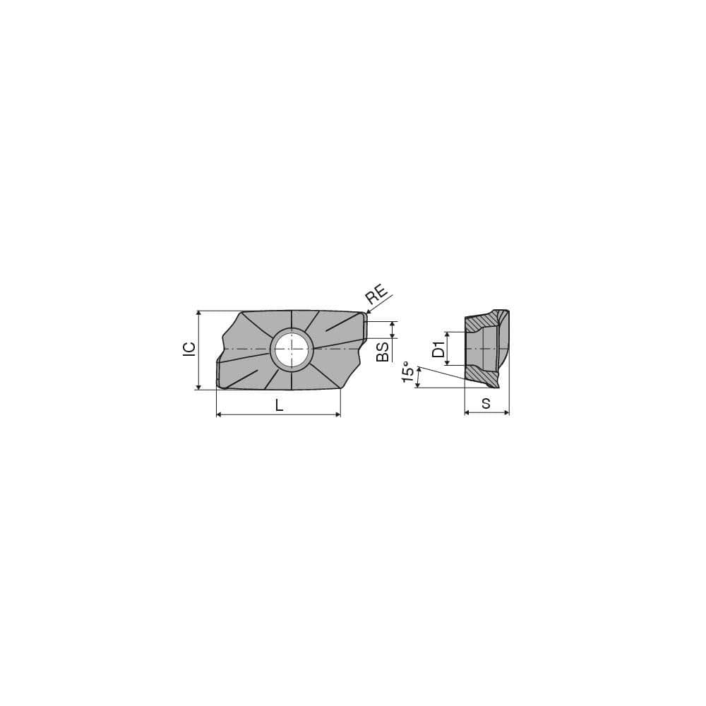 Milling Insert: XDKT 150540SR-M50 CTPM240, CTPM240, Solid Carbide N/A Finish,