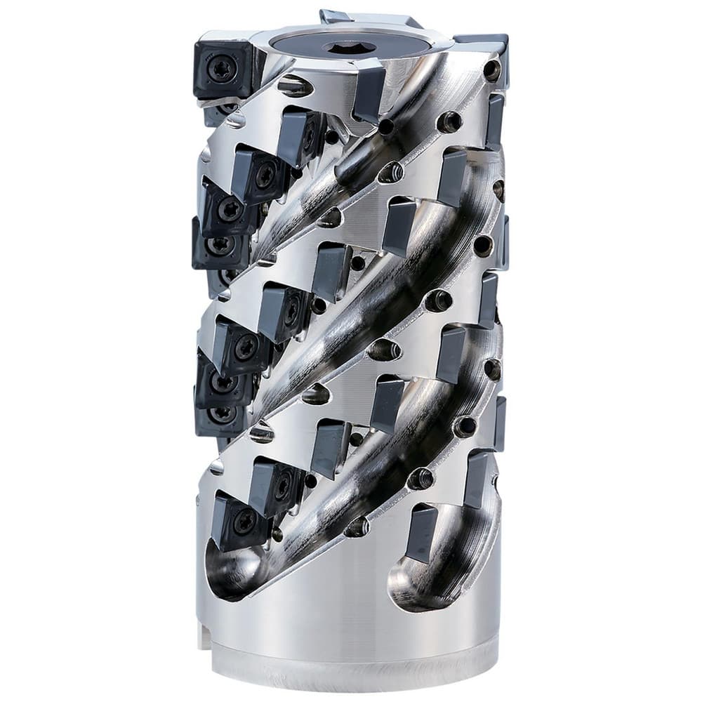 Indexable Square-Shoulder End Mill: PSFL12R300A125-5-80, 3.0000'' Cut Dia, 3.1500'' Max Depth of Cut, 3.0000'' Shank Dia, Straight Shank Uses 40, Normal Pressure,