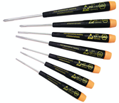 7 Piece - Precision ESD Safe Screwdriver Set - #27390 - Includes: Slotted 1.5 - 3.5 Phillips #00; 0; 1 - Benchmark Tooling