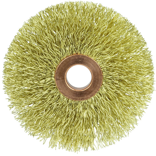 3″ × 1/2″-0.014″ Wire Size - Brass Non-Sparking Wire Wheel - Benchmark Tooling