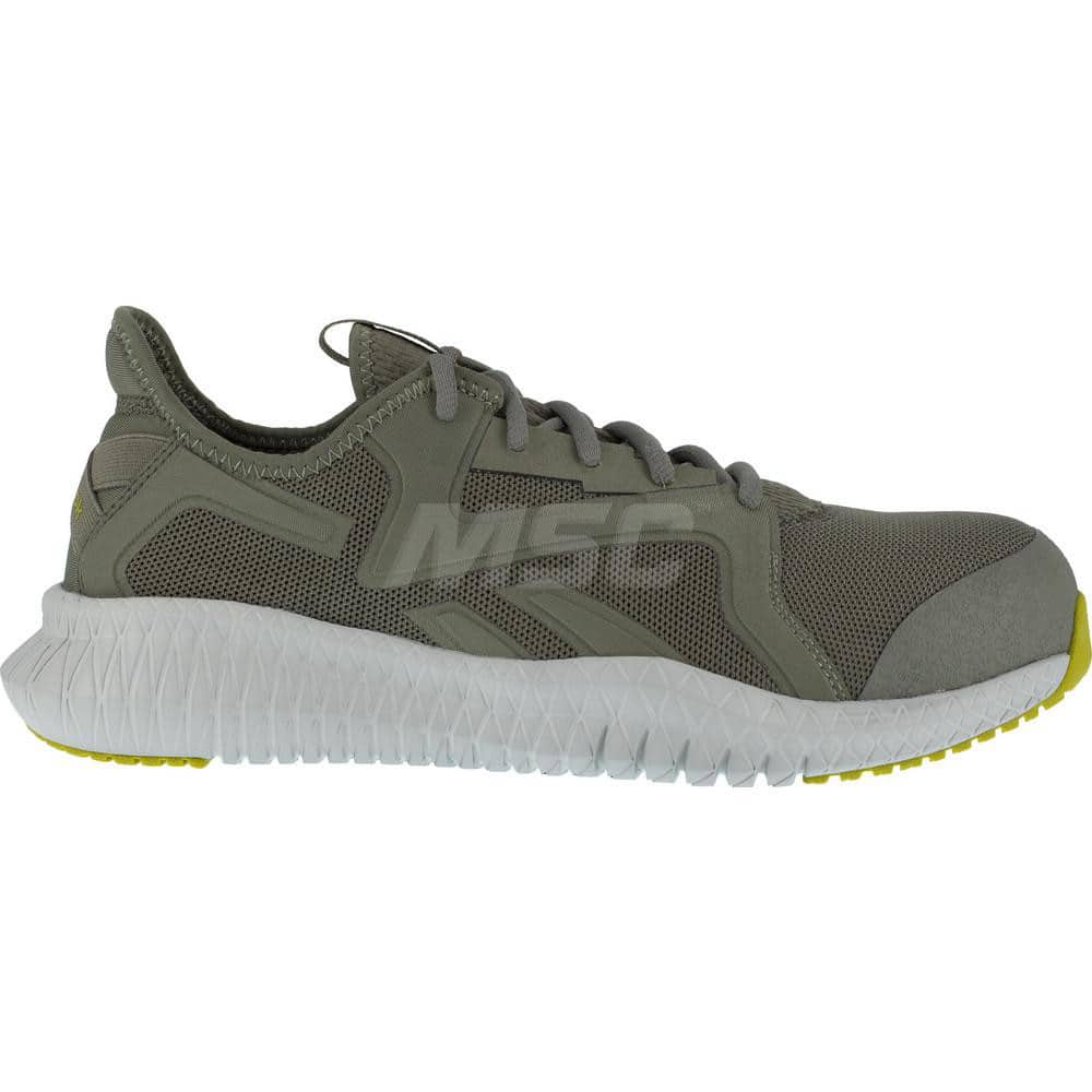 Work Boot: Size 11.5, Mesh, Composite Toe Green, Wide Width, Non-Slip Sole