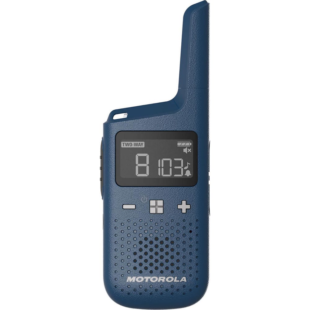 Two-Way Radio: Analog, FRS/GMRS, 22 Channel Recreational, LCD Display, Yellow