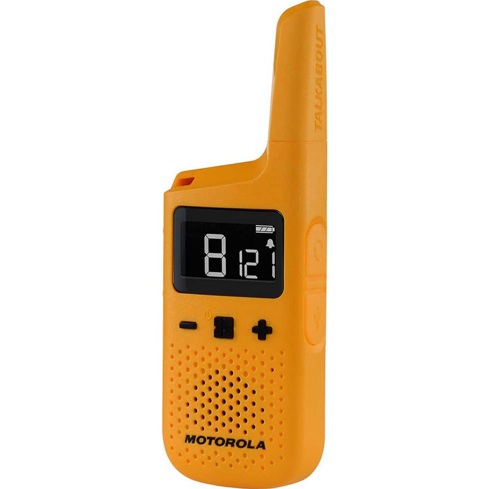 Two-Way Radio: Analog, FRS/GMRS, 22 Channel Recreational, LCD Display, Blue