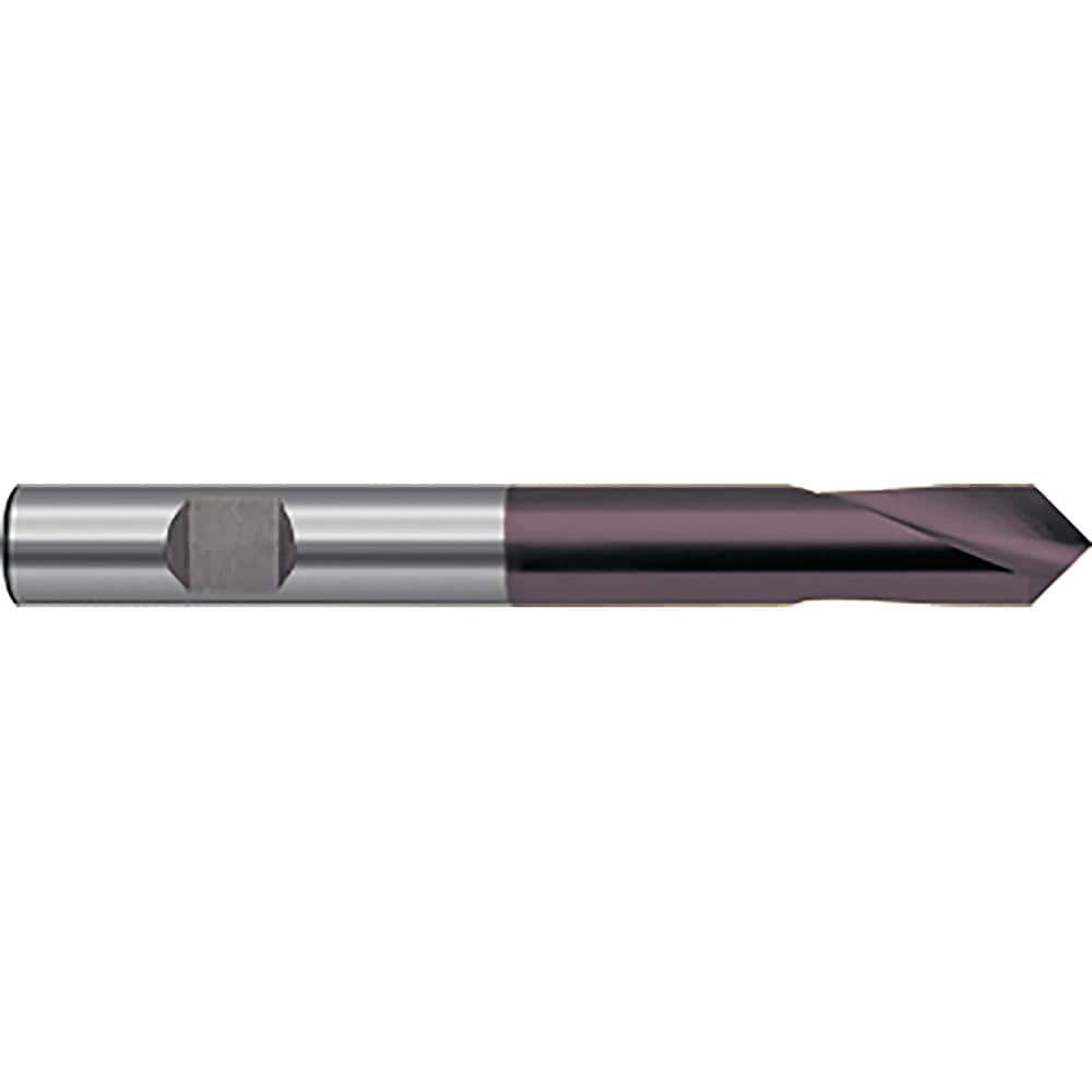 Spotting Drill: 90°, Solid Carbide Nano-FIREX Finish, Right Hand Cut, Series 6027