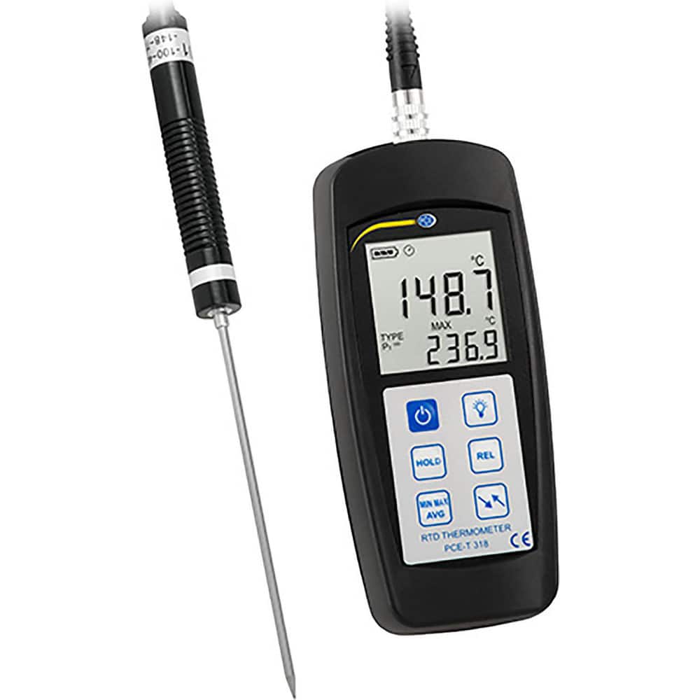 Digital Thermometers & Probes; Thermometer Type: Probe Thermometer; Maximum Temperature (C): 572; Maximum Temperature (F): 572; Accuracy: Accuracy (at 23 ™C / 73.4 ™F ™ 5 ™C / 9 ™F) ™ 0.1 % of reading + 0.4 ™C / 0.72 ™F; Minimum Temperature (F): -148