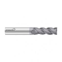 1/2 Dia. x 4 Overall Length 4-Flute Square End Solid Carbide SE End Mill-Round Shank-Center Cut-FC18 - Benchmark Tooling