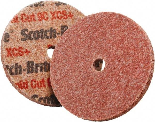 3M - 3" Diam, 1/4" Face Width, 3/8" Center Hole, Extra Coarse Grade, Ceramic Deburring Wheel - Unitized, Hard Density 9 Grade - Benchmark Tooling